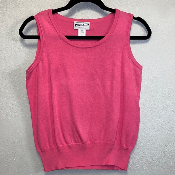Pendleton Size Medium Pink Cotton Blend Sleeveless Top: 4852 - Picture 1 of 6